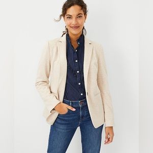 The Petite Hutton Blazer in Herringbone in Caramel Glaze